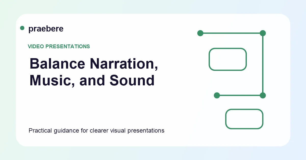 Illustrated cover for How to Balance Narration, Music, and Sound in a Video Presentation