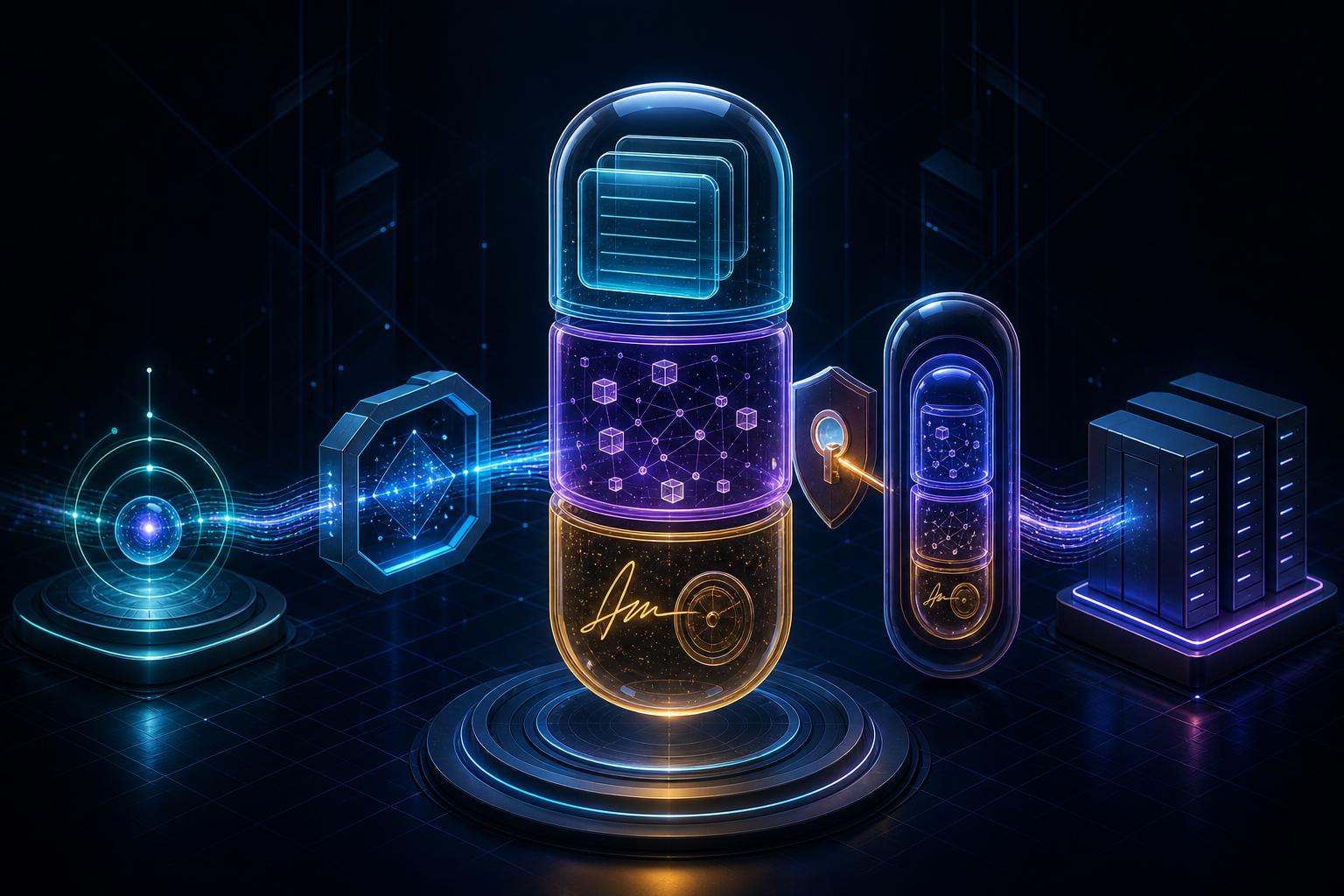 Layered token protected by signatures, encryption, and key governance in an API architecture